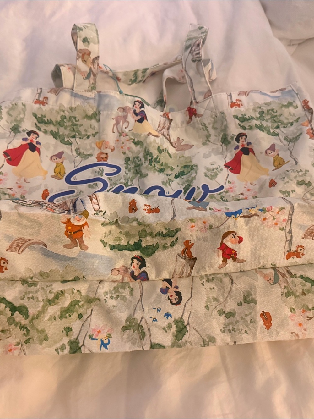 Disney Posh Peanut Snow White Print Tote Bag Purse - Picture 7 of 7